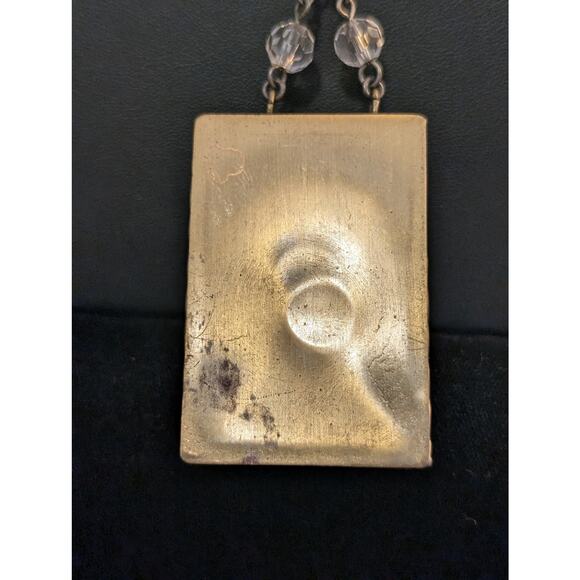 NWT The Gilded Life Shadow Box Cross Crown Crystal Pearl Necklace - Picture 6 of 6